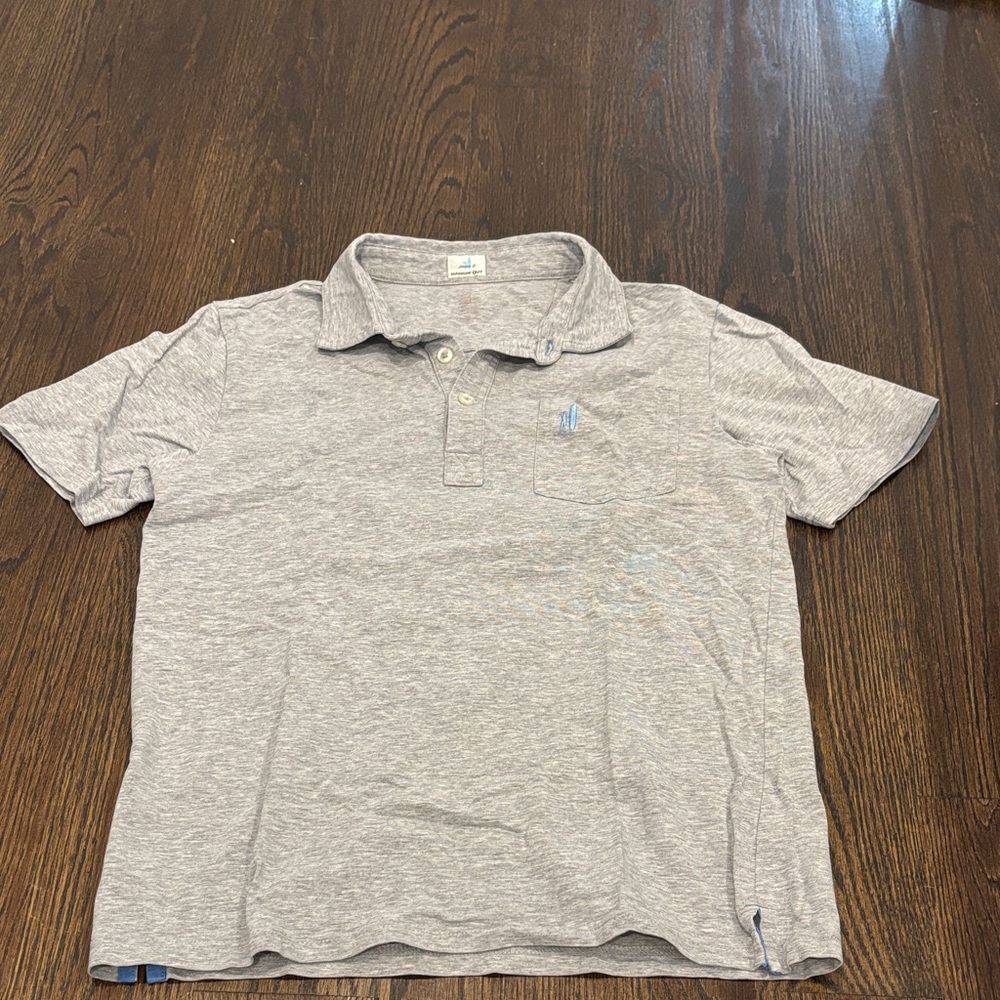 johnnie-O Boy’s Light Gray Polo Shirt Size 12